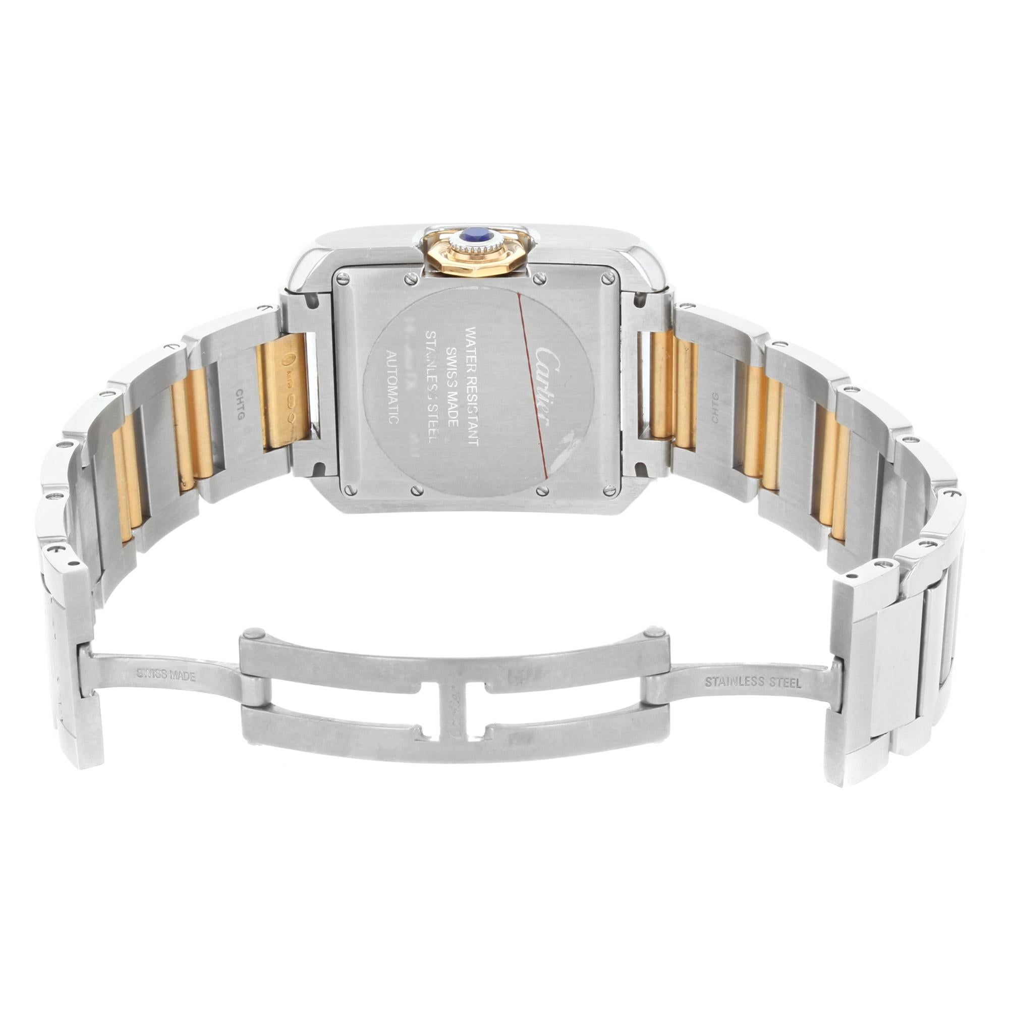 Cartier Tank Anglaise 18 Karat Yellow Gold Steel Automatic Unisex Watch W5310007 1