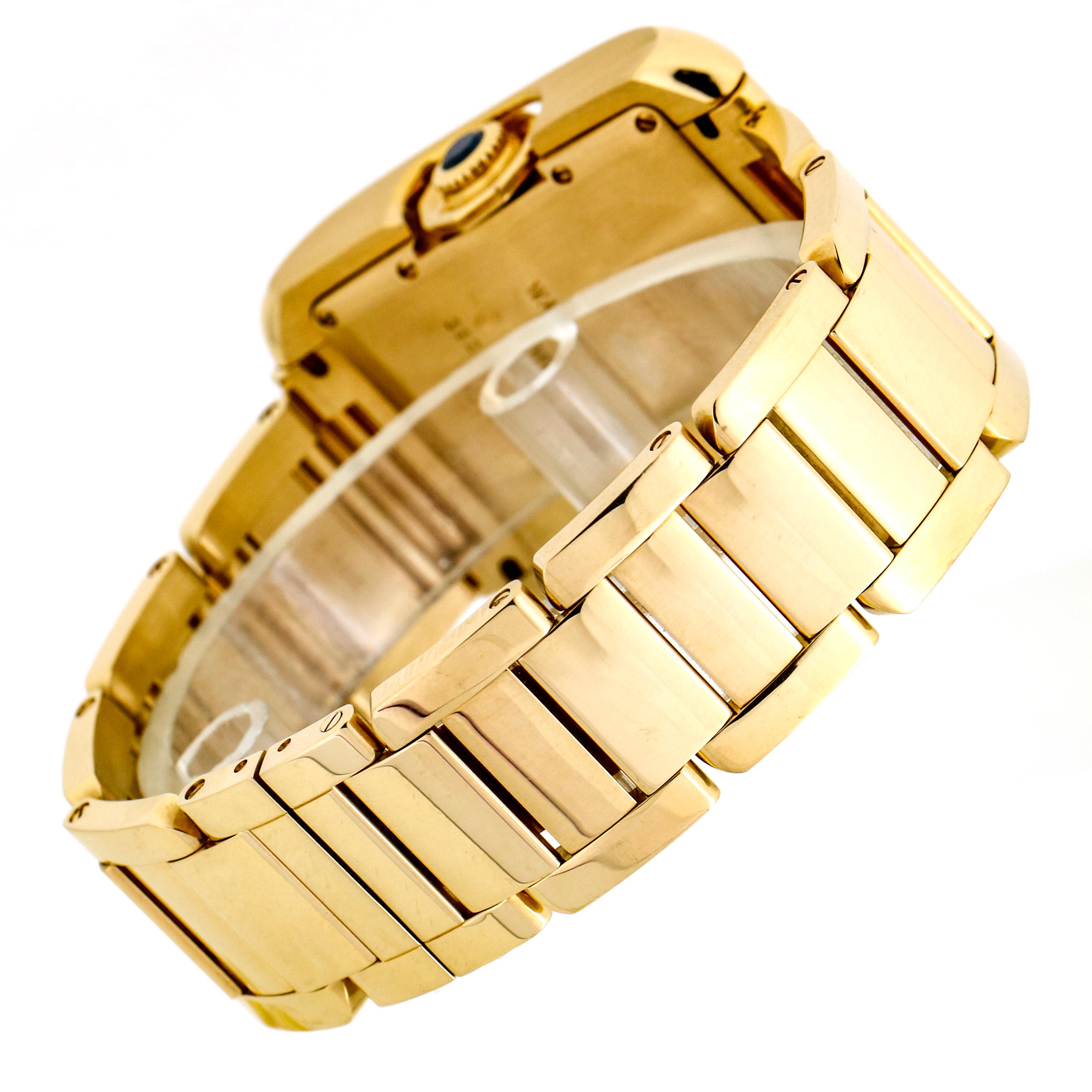 cartier gold rectangle watch