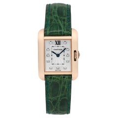 Cartier Tank Anglaise 22MM 18K Rose Gold Diamonds Watch 3580 WJTA0007