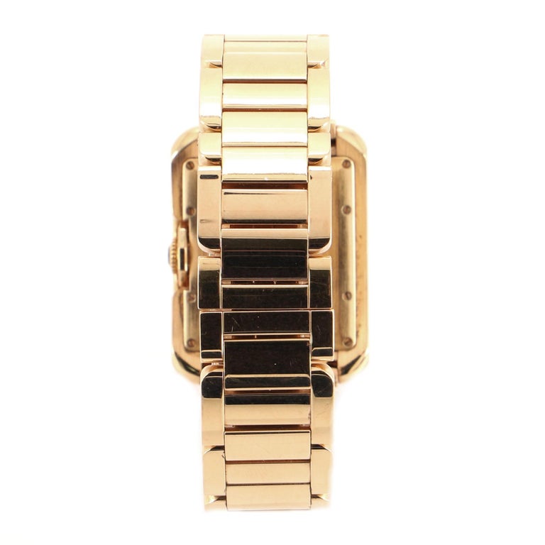 Cartier Tank Anglaise Automatic Watch Rose Gold 30 at 1stDibs