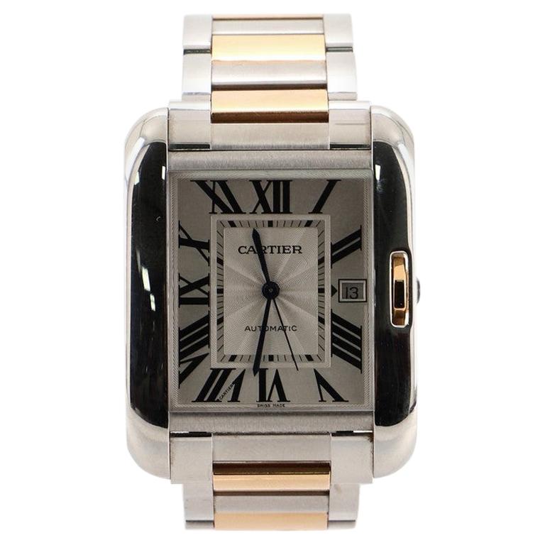 Cartier Tank Anglaise Automatic Watch Stainless Steel and Rose Gold 36