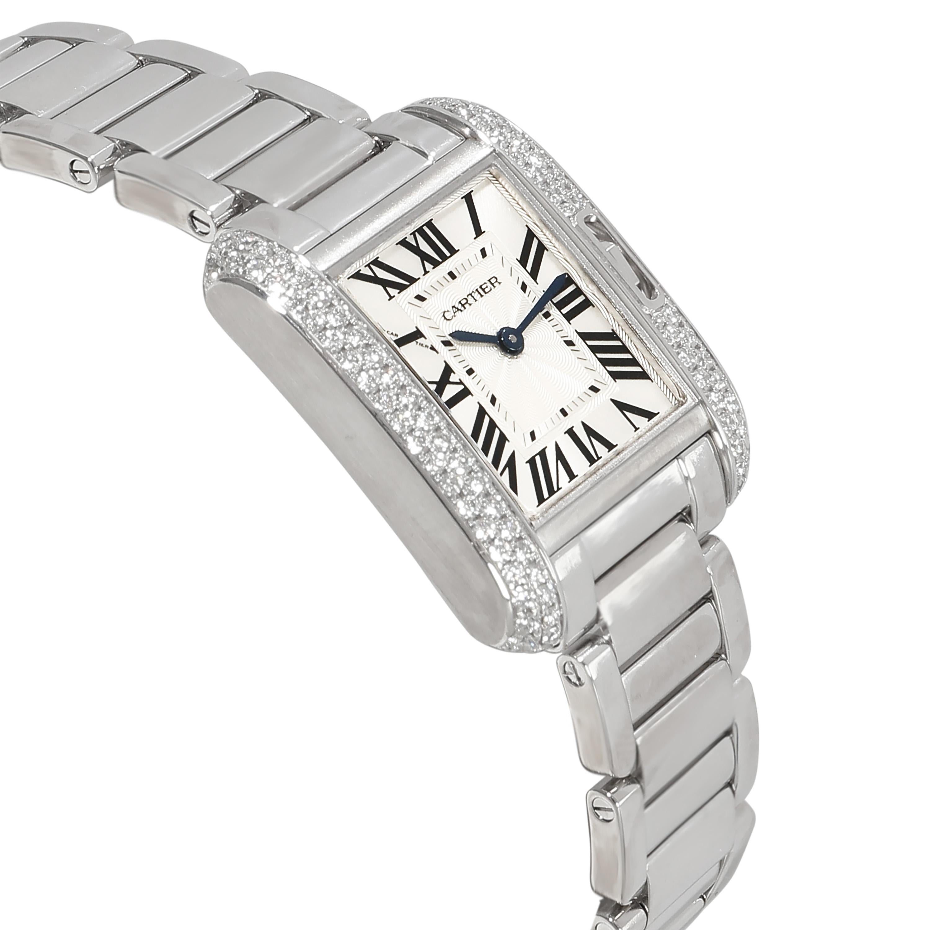 Cartier Tank Anglaise de Cartier WT100008 Women's Watch in  White Gold For Sale 1