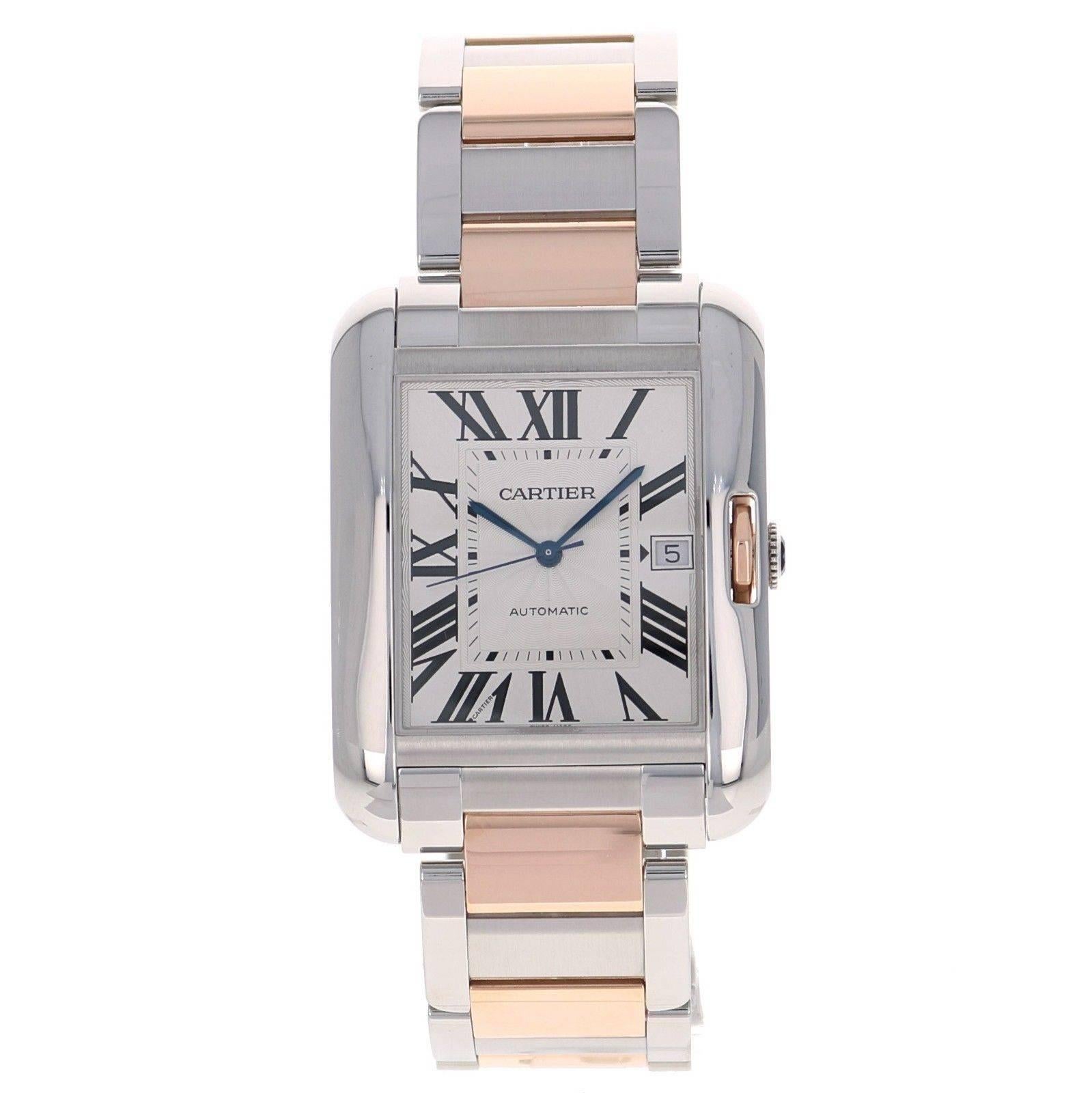 Brand Name  Cartier
Style Number  W5310006
Series  Tank Anglaise XL 
Gender  Men's 
Case Material  Stainless Steel 
Dial Color  Silver 
Movement  Automatic 
Engine  Cal. 1904MC 
Functions  Hours, Minutes, Seconds, Date 
Crystal Material  Sapphire
