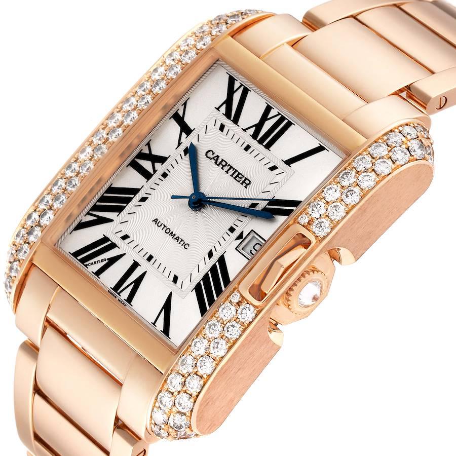 Cartier: 18 Karat Roségold Diamantuhr Tank Anglaise, WT100004, Schachtel mit Papieren im Angebot 1