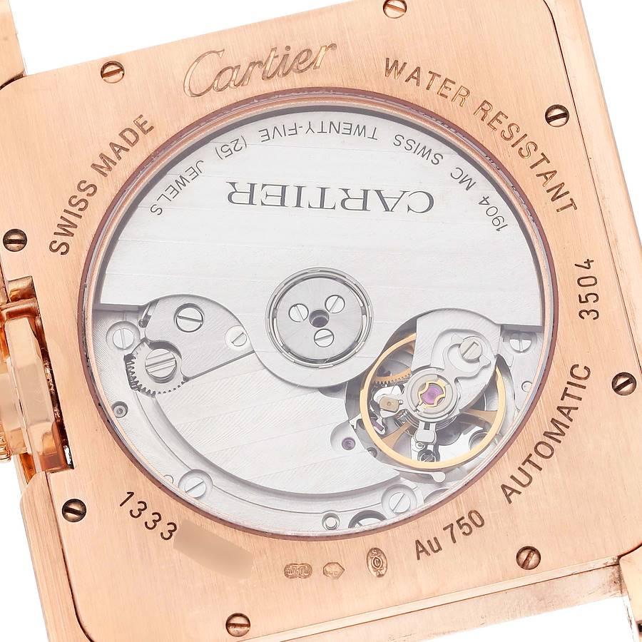 Cartier: 18 Karat Roségold Diamantuhr Tank Anglaise, WT100004, Schachtel mit Papieren im Angebot 2