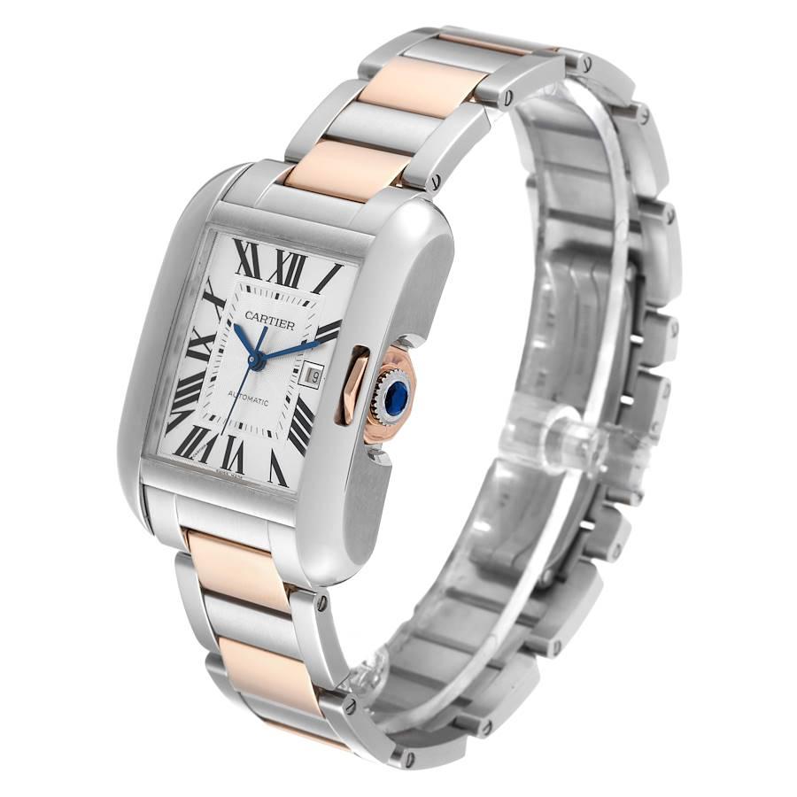 Cartier: 18 Karat Roségold Herrenuhr Tank Anglaise, W5310007, Schachtel mit Papieren im Angebot 1