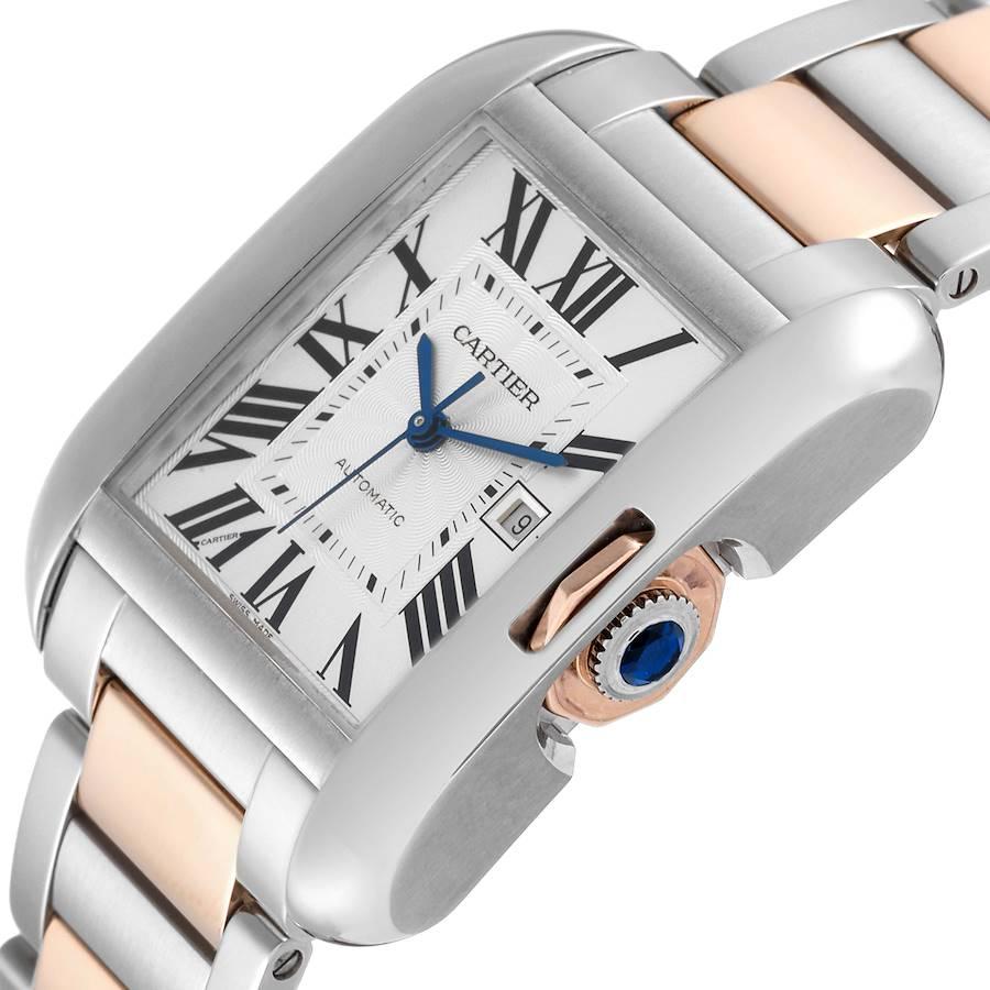 Cartier: 18 Karat Roségold Herrenuhr Tank Anglaise, W5310007, Schachtel mit Papieren im Angebot 2