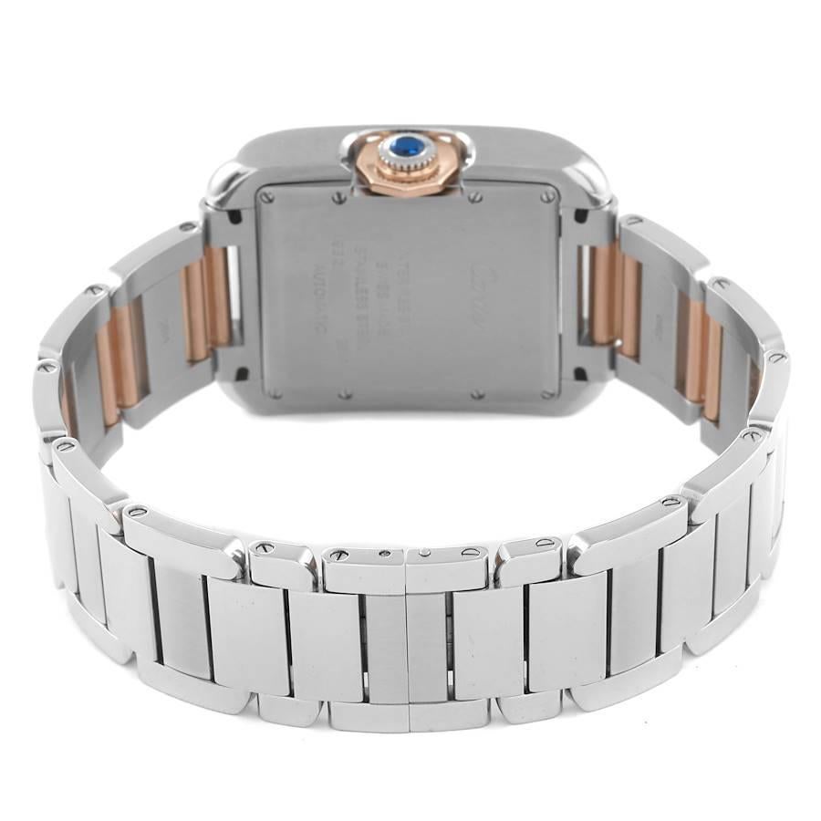 Cartier: 18 Karat Roségold Herrenuhr Tank Anglaise, W5310007, Schachtel mit Papieren im Angebot 4