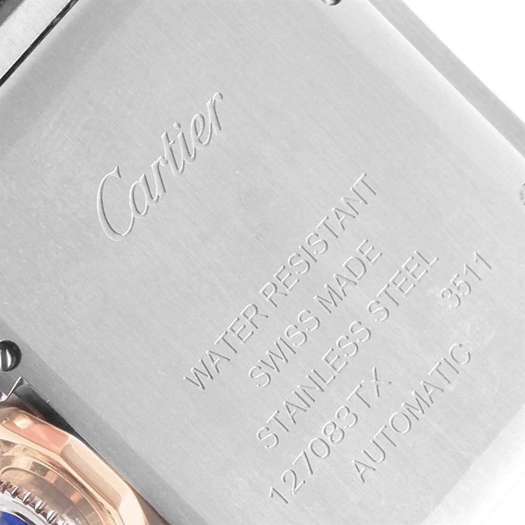 Cartier Tank Anglaise Large Steel 18 Karat Rose Gold Watch W5310007 Box For Sale 3