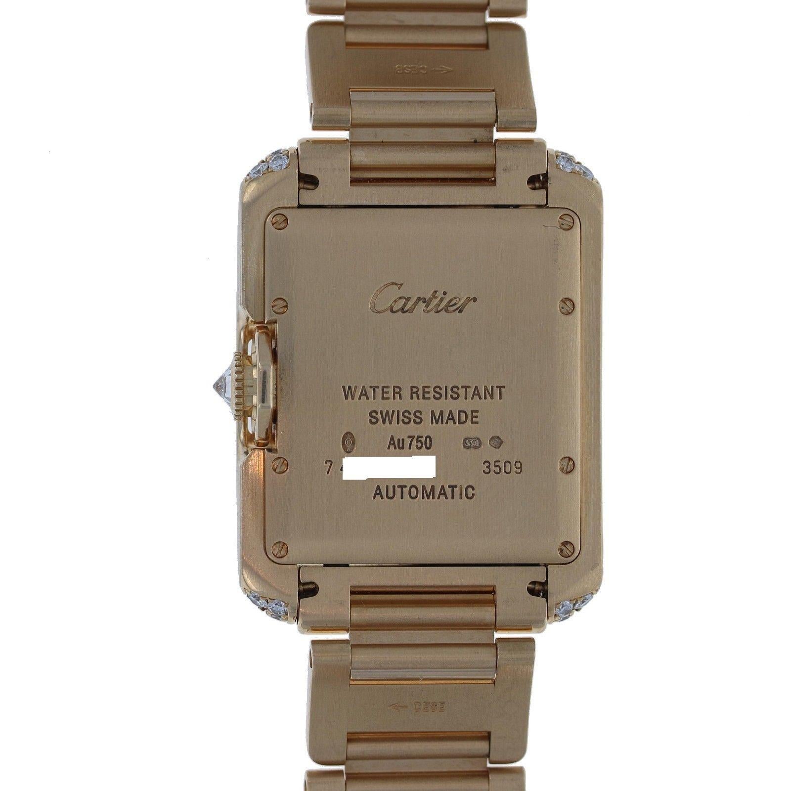 Cartier Tank Anglaise Medium 18 Karat Yellow Gold with Diamonds In New Condition In Los Angeles, CA