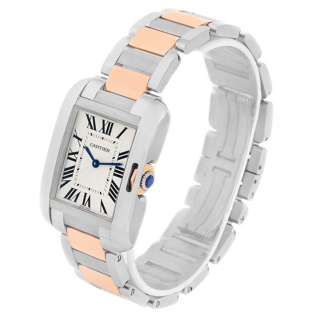 Cartier Tank Anglaise Medium Steel Rose Gold Watch WT100032 1