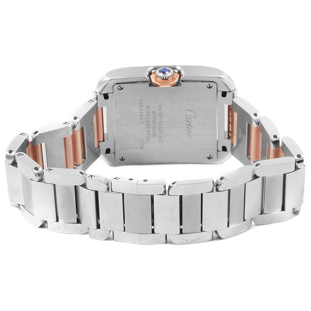 Cartier Tank Anglaise Medium Steel Rose Gold Watch WT100032 4