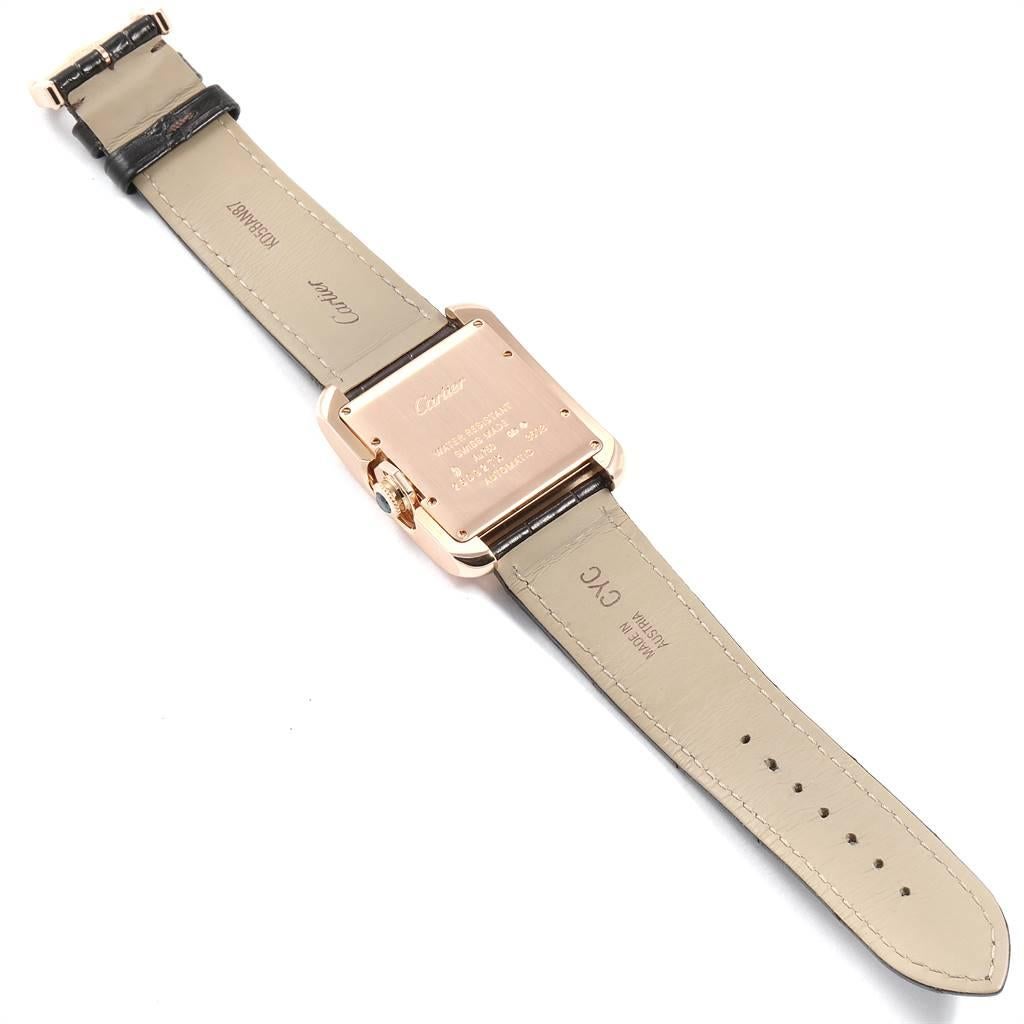 Cartier Tank Anglaise Rose Gold Brown Strap Ladies Watch W5310005 1