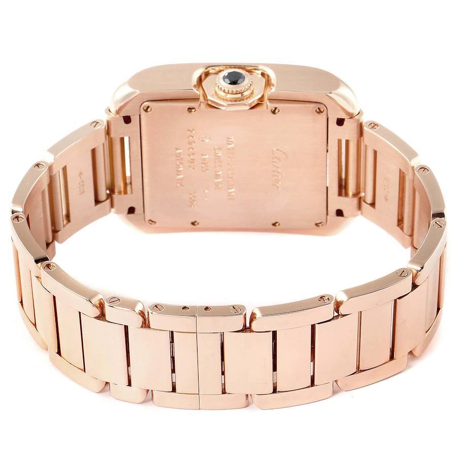 Cartier Tank Anglaise Rose Gold Diamond Ladies Watch WJTA0004 In Excellent Condition For Sale In Atlanta, GA