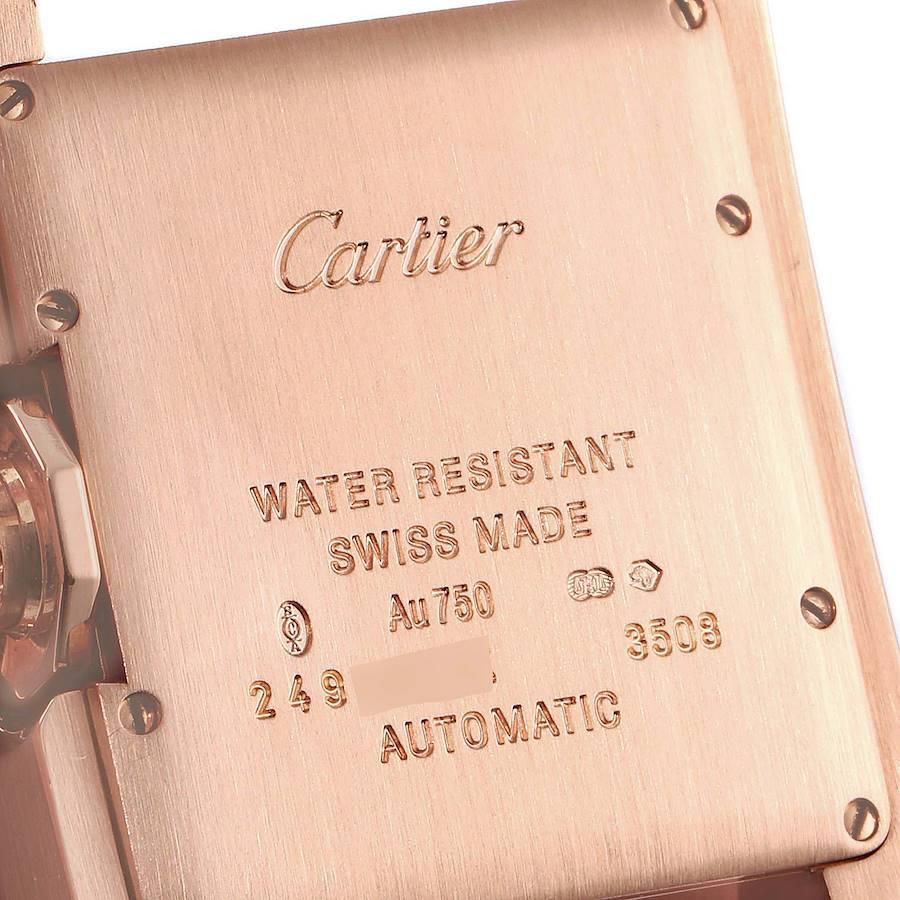Cartier Montre Tank Anglaise en or rose et diamants pour femmes WJTA0004 Pour femmes en vente