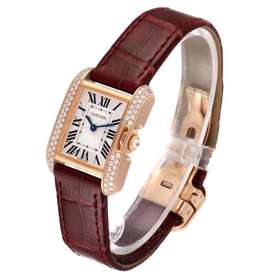 Cartier Tank Anglaise Rose Gold Silver 