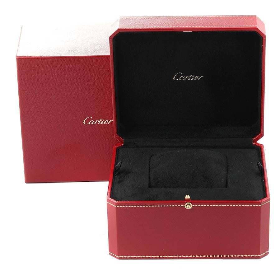 Cartier Montre Tank Anglaise en or rose avec cadran en argent et diamants, pour femmes WT100013 en vente 4