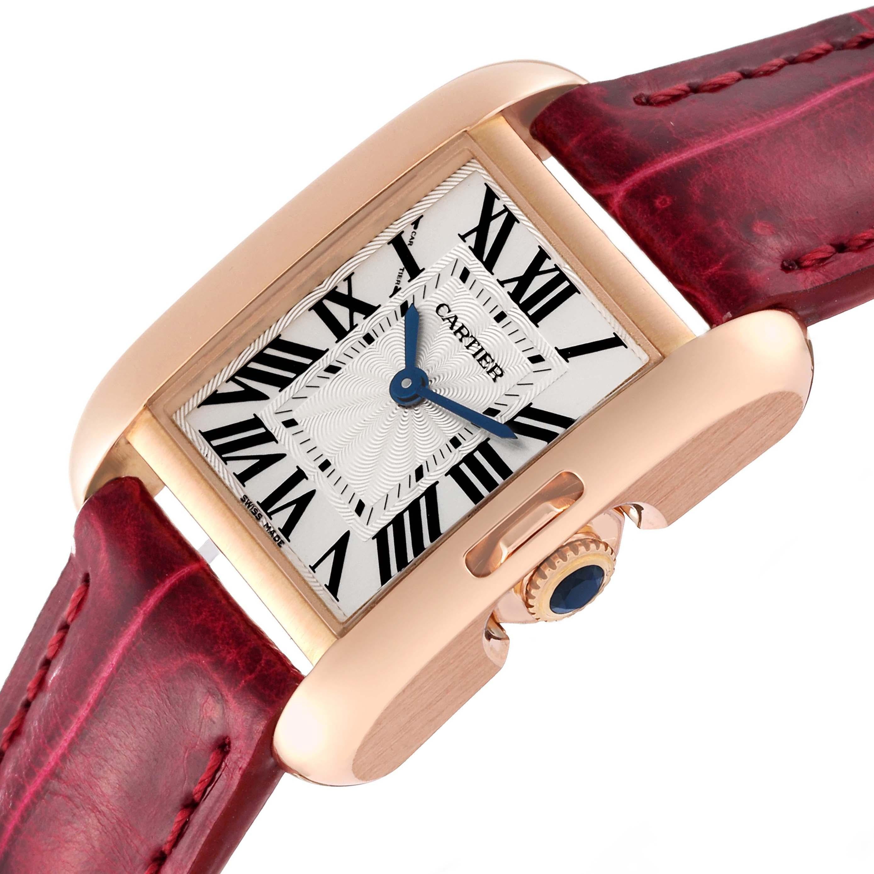 Cartier Tank Anglaise Rose Gold Small Ladies Watch W5310027 Box Papers For Sale 1