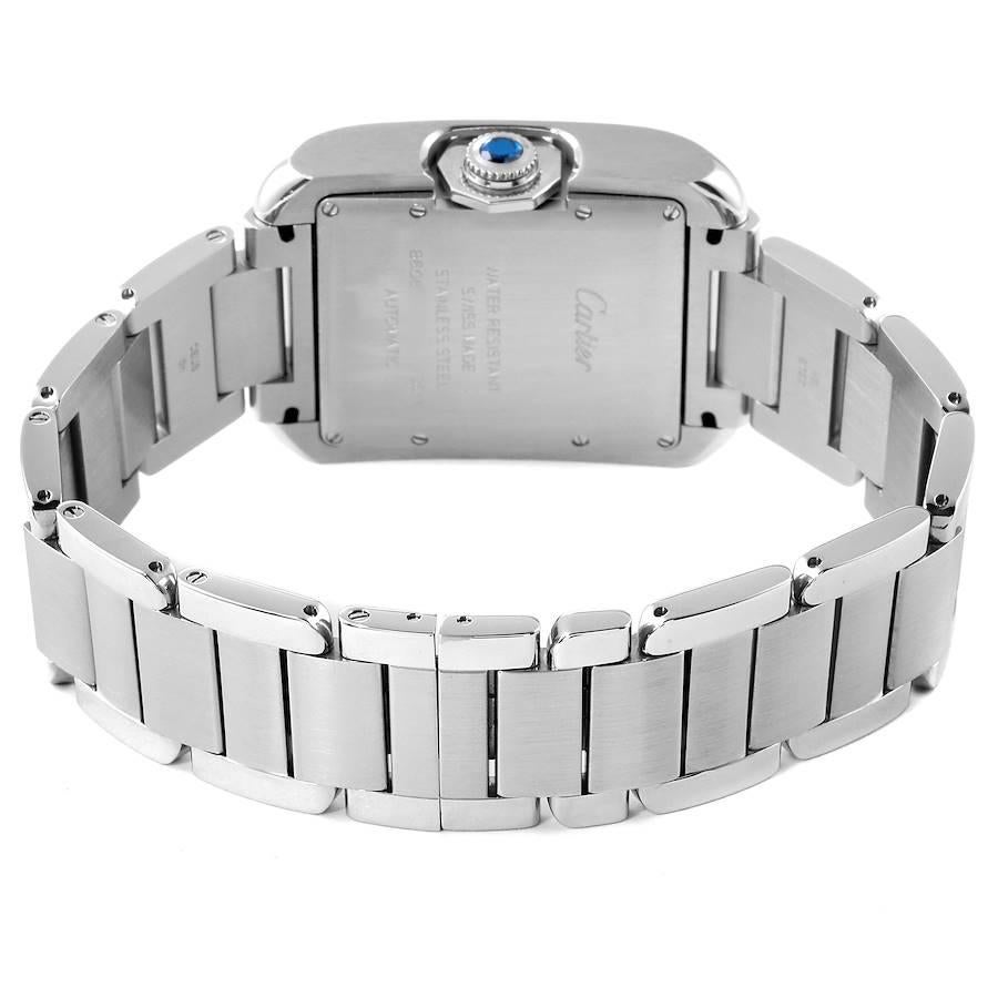  Cartier Montre Tank Anglaise grande taille en acier avec cadran argenté pour hommes W5310009 Pour hommes 