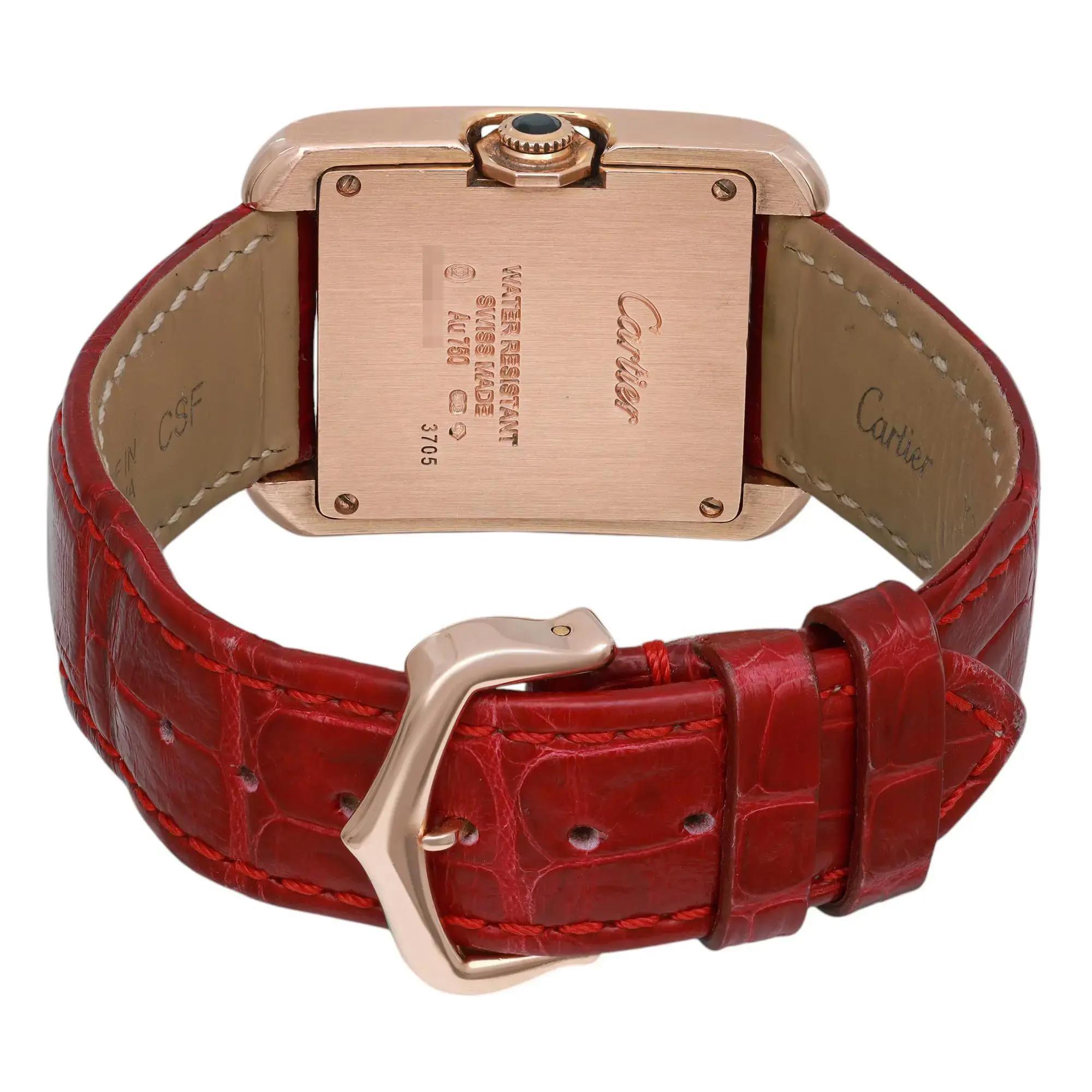 Cartier Tank Anglaise Silber Diamant-Zifferblatt Damen Quarzuhr WJTA0009 im Angebot 1