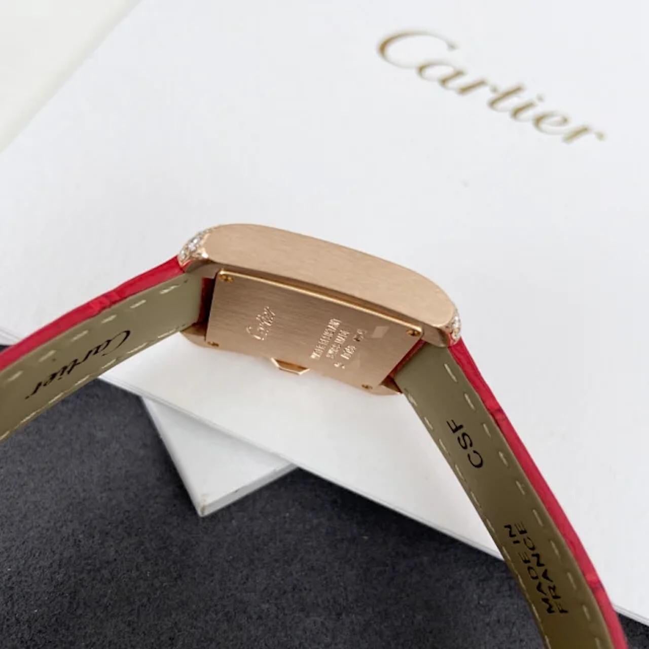 Cartier Tank Anglaise Small Pink Gold Diamond Watch WT100013 1