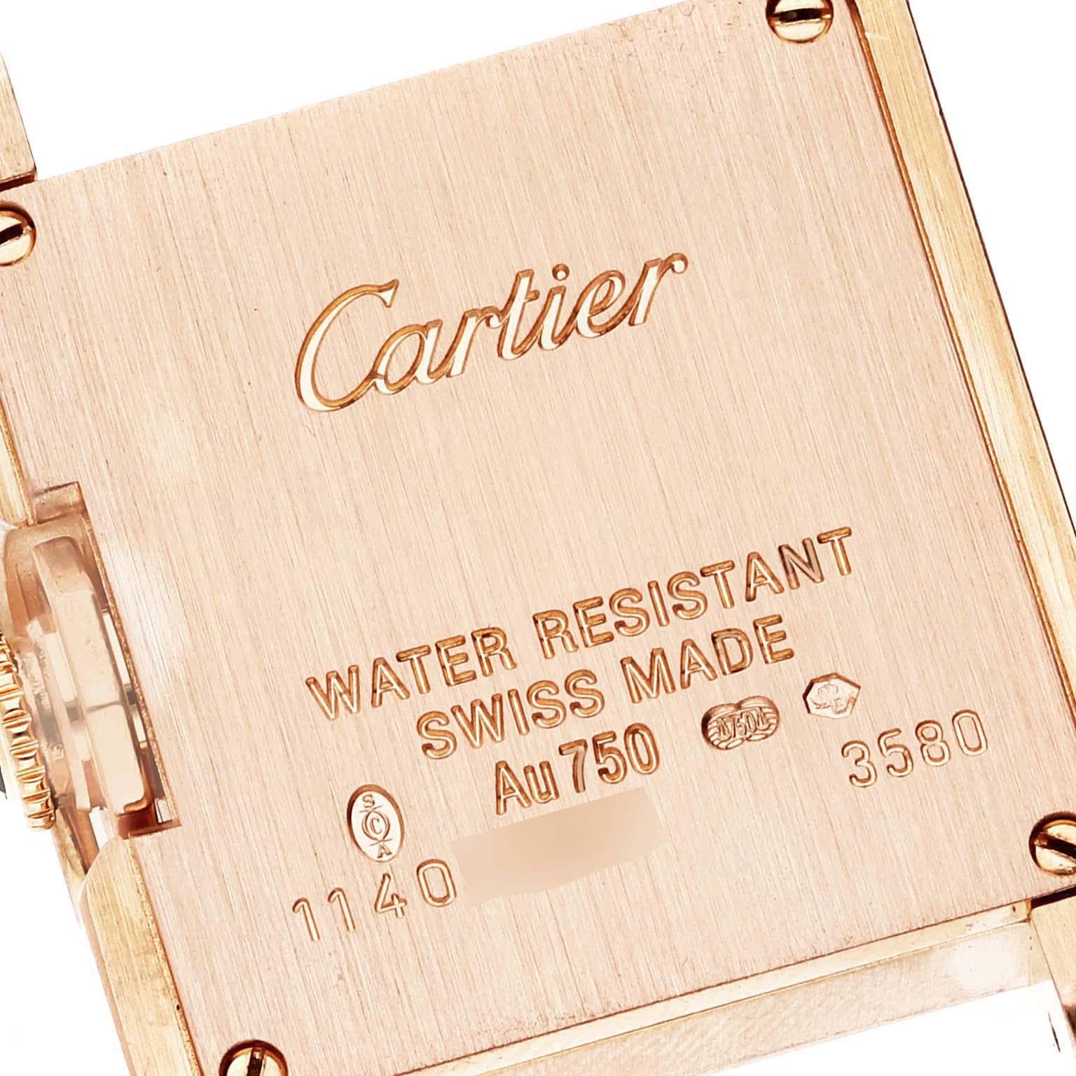 Cartier Tank Anglaise Small Silver Dial Rose Gold Ladies Watch 3580 2