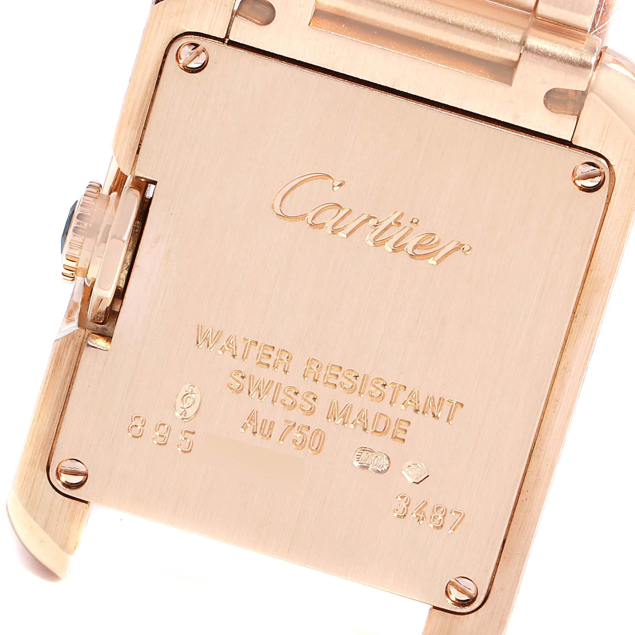 Cartier Tank Anglaise Small Silver Dial Rose Gold Ladies Watch W5310013 1