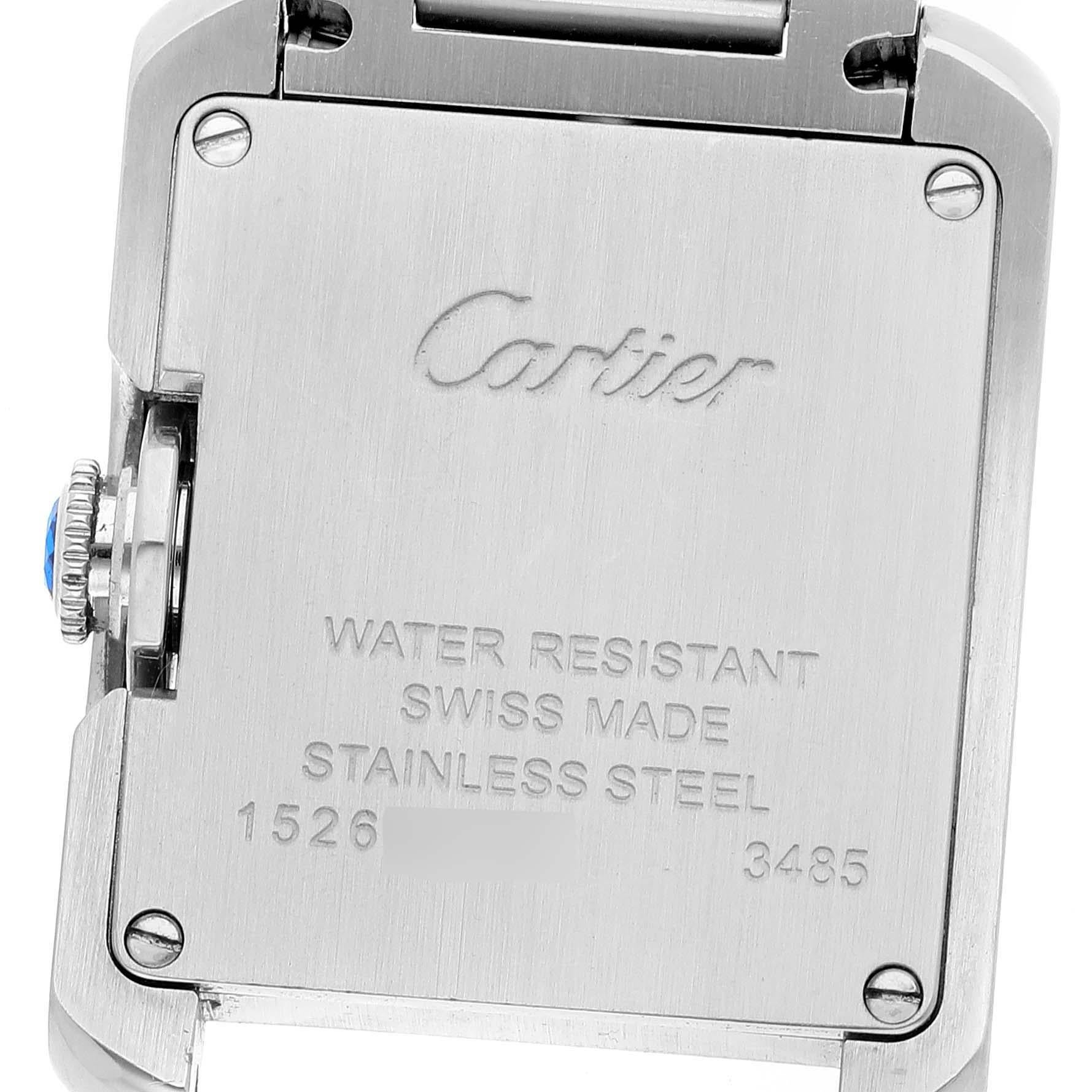 Cartier Tank Anglaise Small Silver Dial Steel Ladies Watch W5310022 2