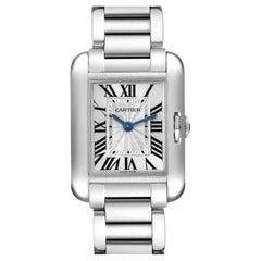 Cartier Tank Anglaise Small Silver Dial Steel Ladies Watch W5310022