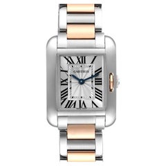Cartier Tank Anglaise Small Steel Rose Gold Ladies Watch W5310019