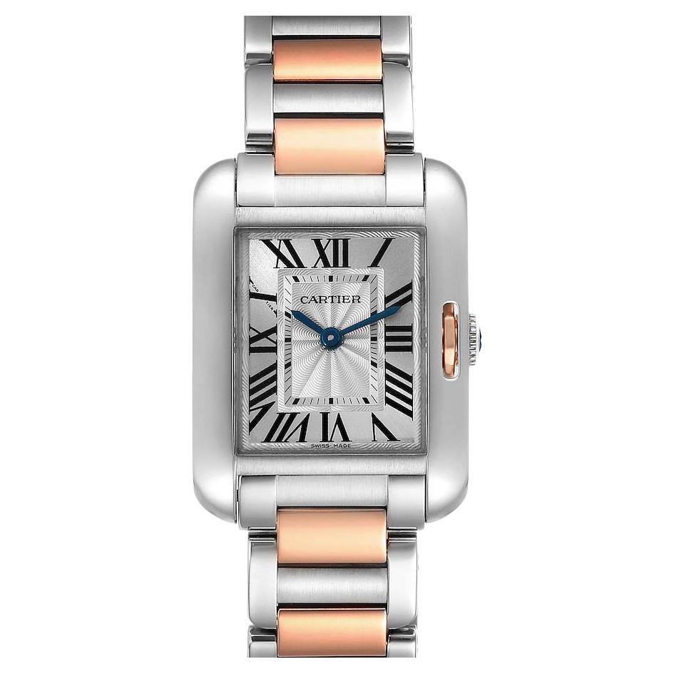 Cartier Tank Anglaise Small Steel Rose Gold Ladies Watch W5310036