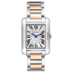 Cartier Tank Anglaise Small Steel Rose Gold Ladies Watch W5310036