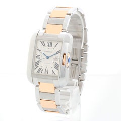 Orologio Cartier Tank Anglaise in acciaio inossidabile e oro rosa 18 carati, modello grande W5310007 351