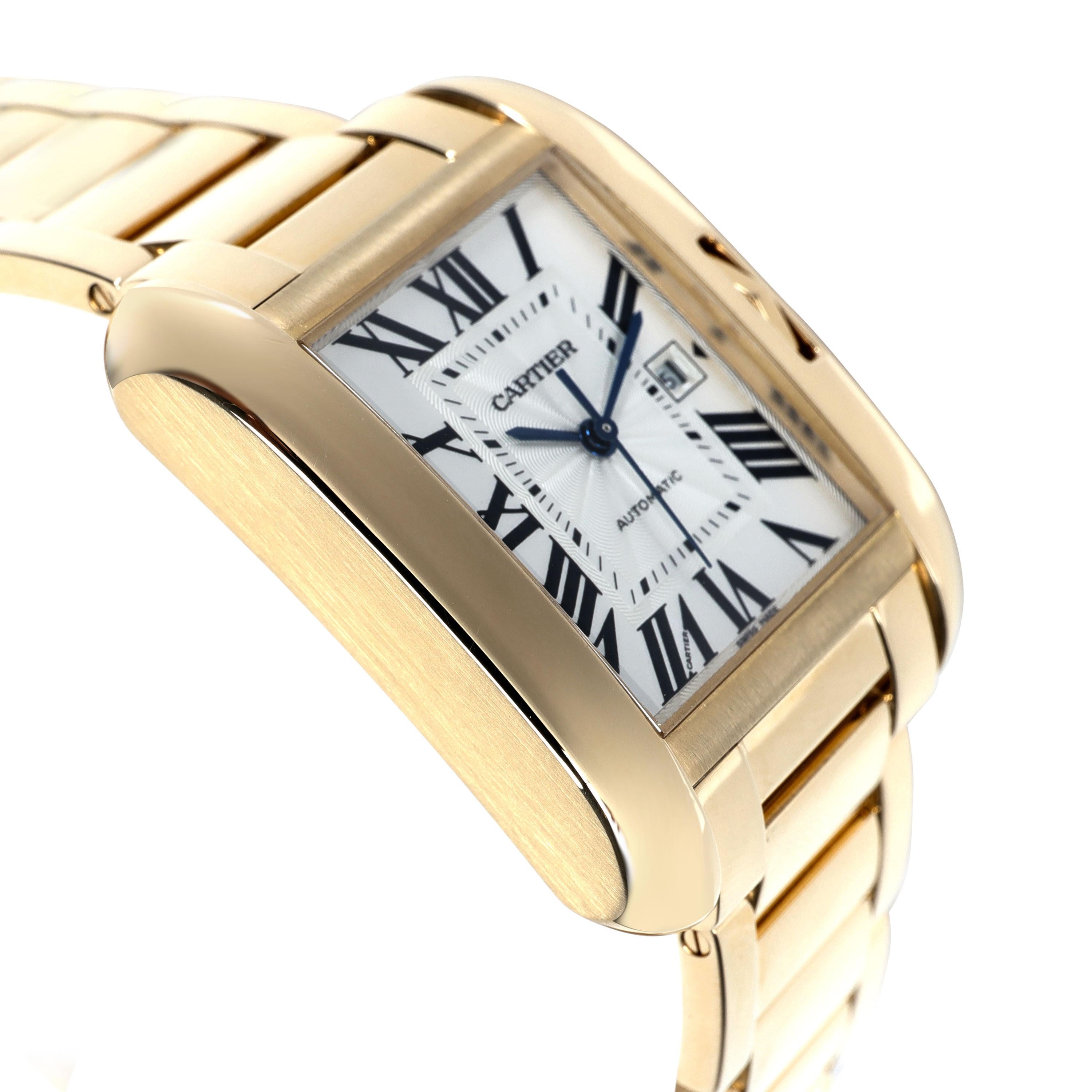 Cartier Tank Anglaise W5310002 Men's Watch in 18 Karat Rose Gold In Excellent Condition In New York, NY