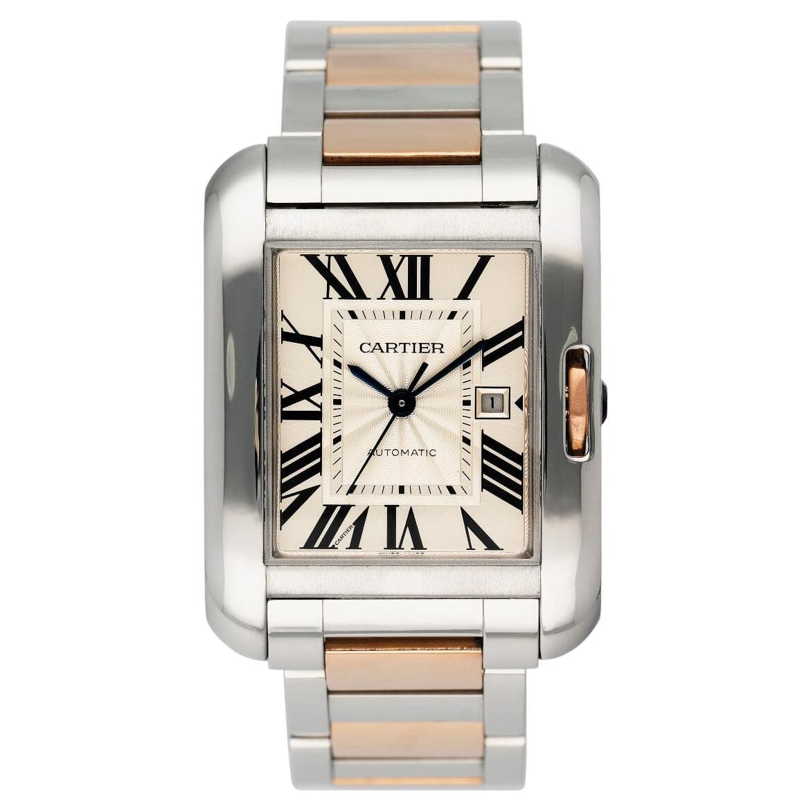 Orologio Cartier Tank Anglaise W5310007 in oro rosa e acciaio inossidabile