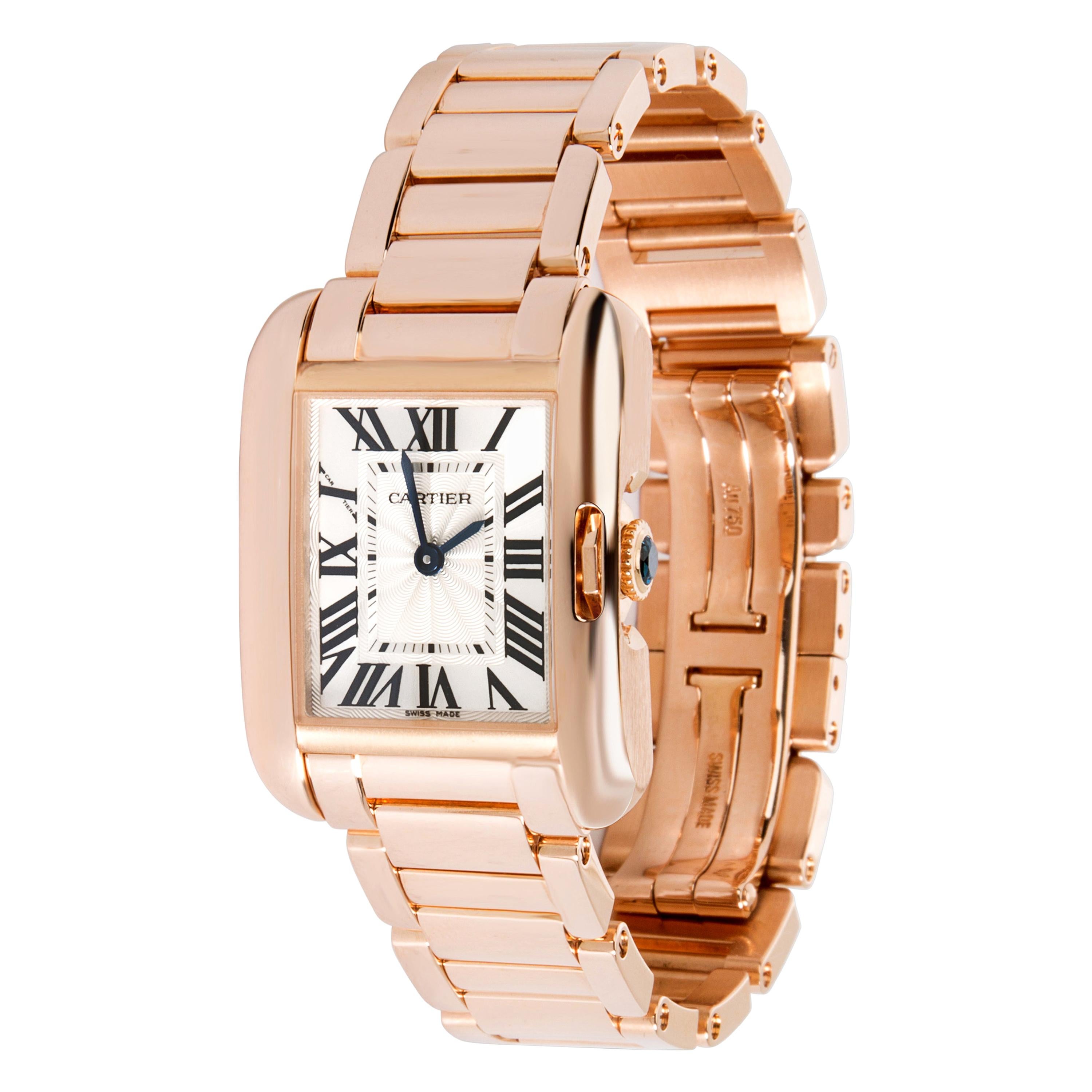 Cartier Tank Anglaise W5310013 Women's Watch in 18 Karat Rose Gold