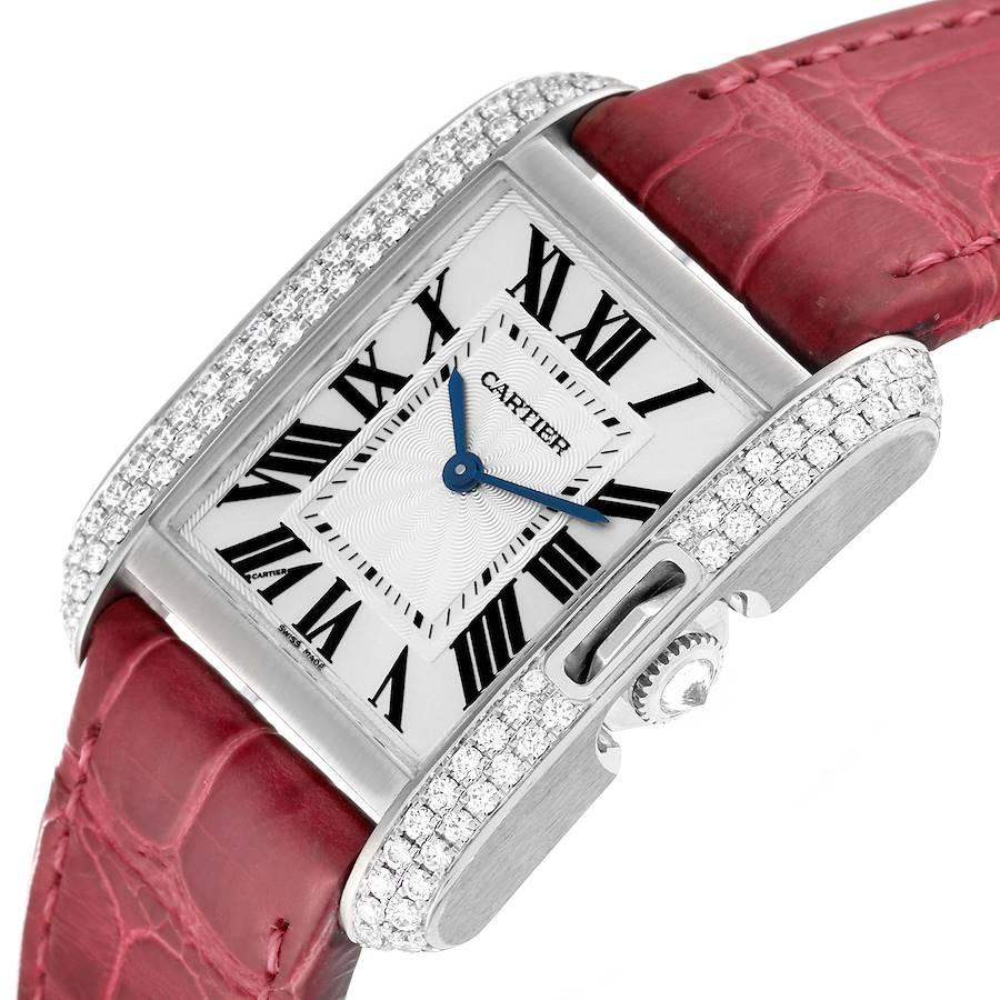 Cartier Tank Anglaise White Gold Diamond Ladies Watch WT100030 1