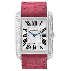 Cartier Tank Anglaise White Gold Diamond Ladies Watch WT100030