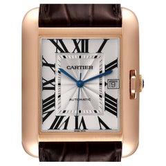 Cartier Tank Anglaise XL 18k Rose Gold Mens Watch W5310004 Box Papers