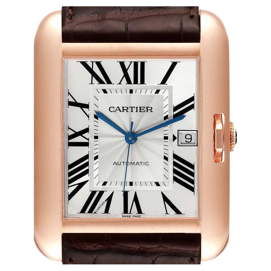 Cartier Tank Anglaise XL White Gold Diamond Mens Watch WT100023 For ...