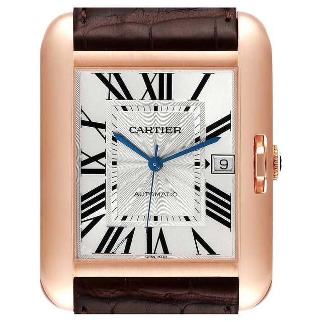 Cartier Tank Anglaise W5310002 Men's Watch in 18 Karat Rose Gold at 1stDibs