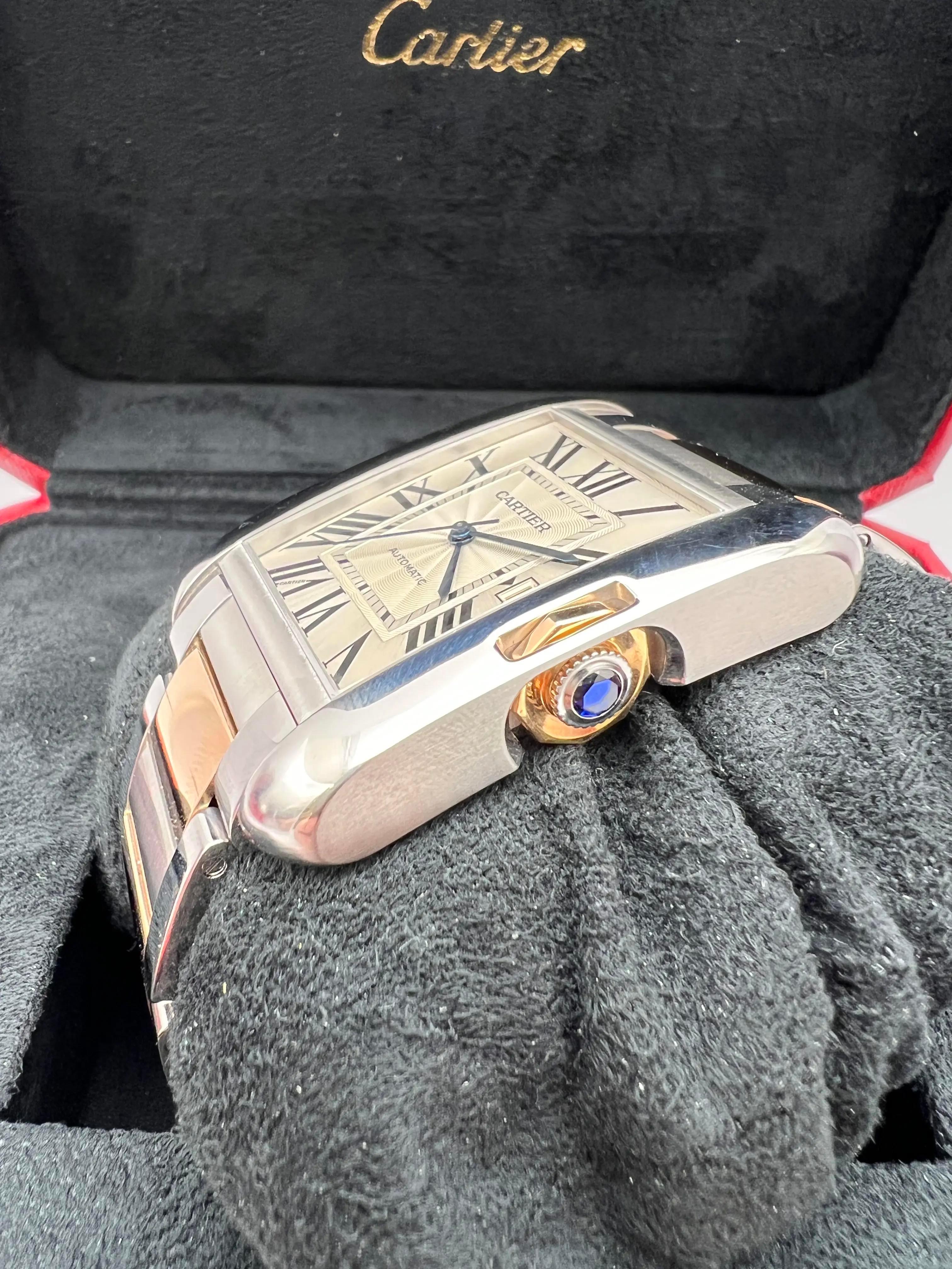 Cartier Tank Anglaise XL Orologio automatico in oro rosa 18 carati e acciaio W5310006 Scatola in vendita 3