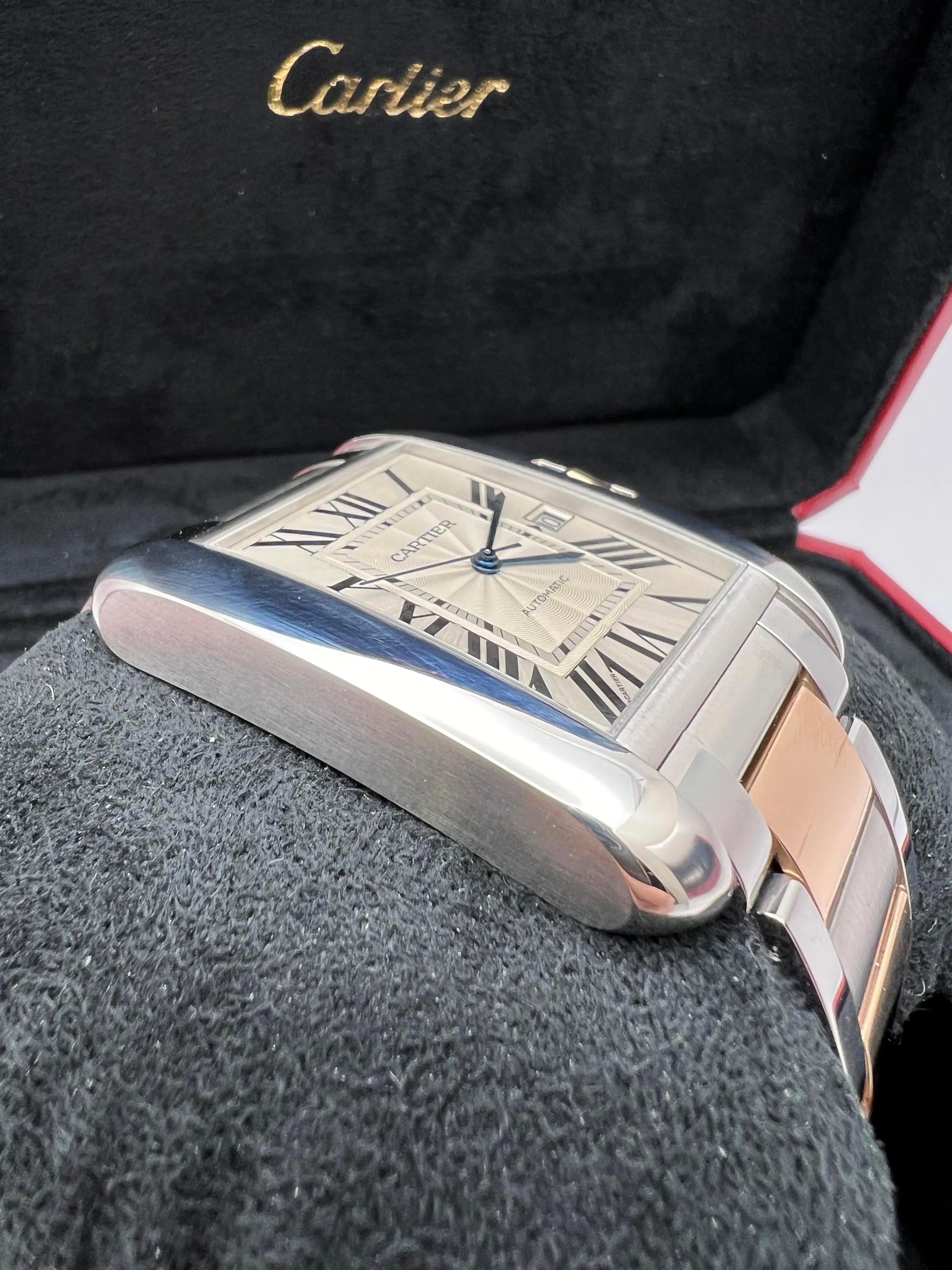 Cartier Tank Anglaise XL Orologio automatico in oro rosa 18 carati e acciaio W5310006 Scatola in vendita 4