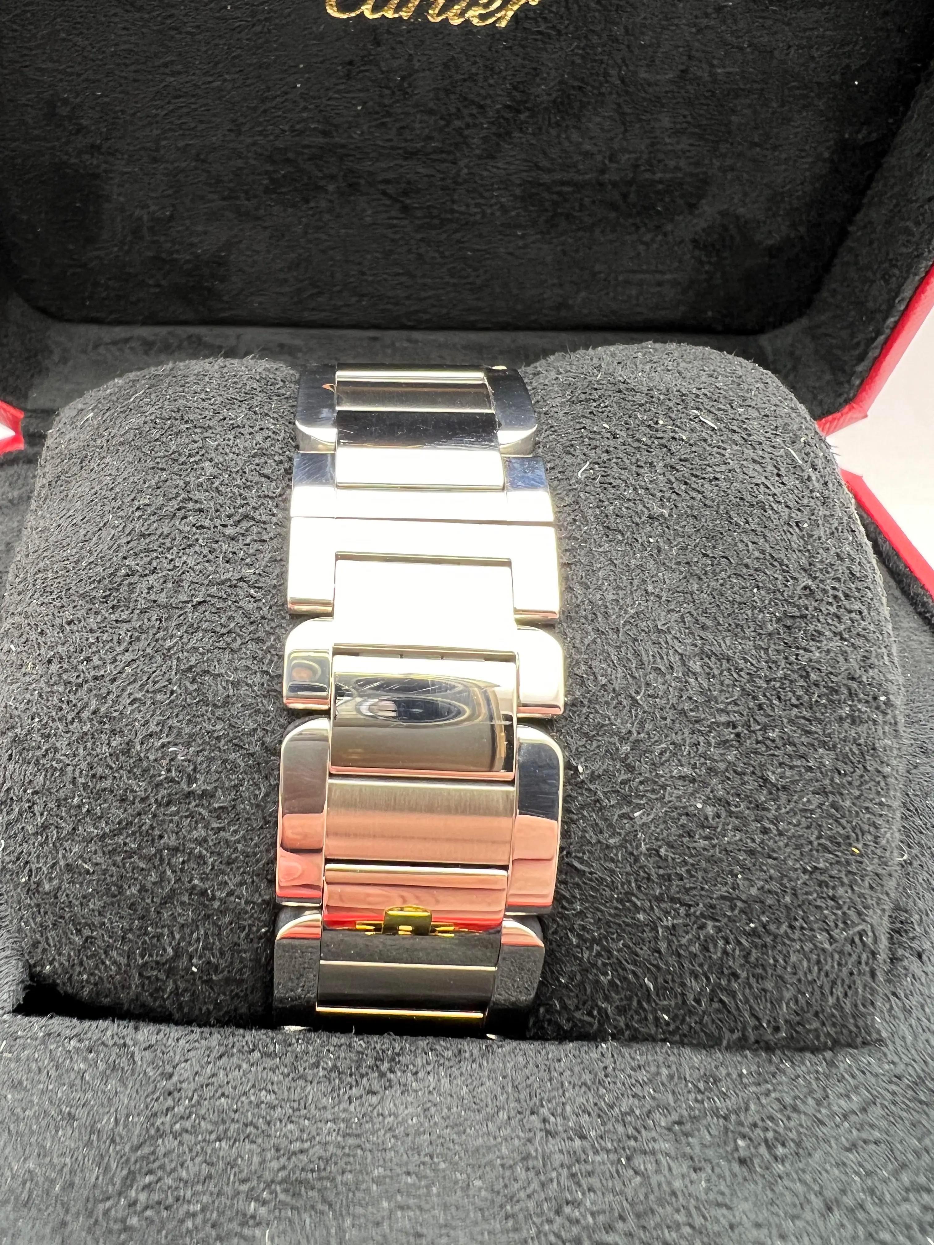 Cartier Tank Anglaise XL Orologio automatico in oro rosa 18 carati e acciaio W5310006 Scatola in vendita 5