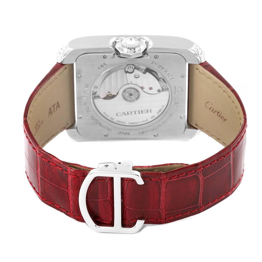 Men's Cartier Tank Anglaise XL White Gold Diamond Mens Watch WT100023