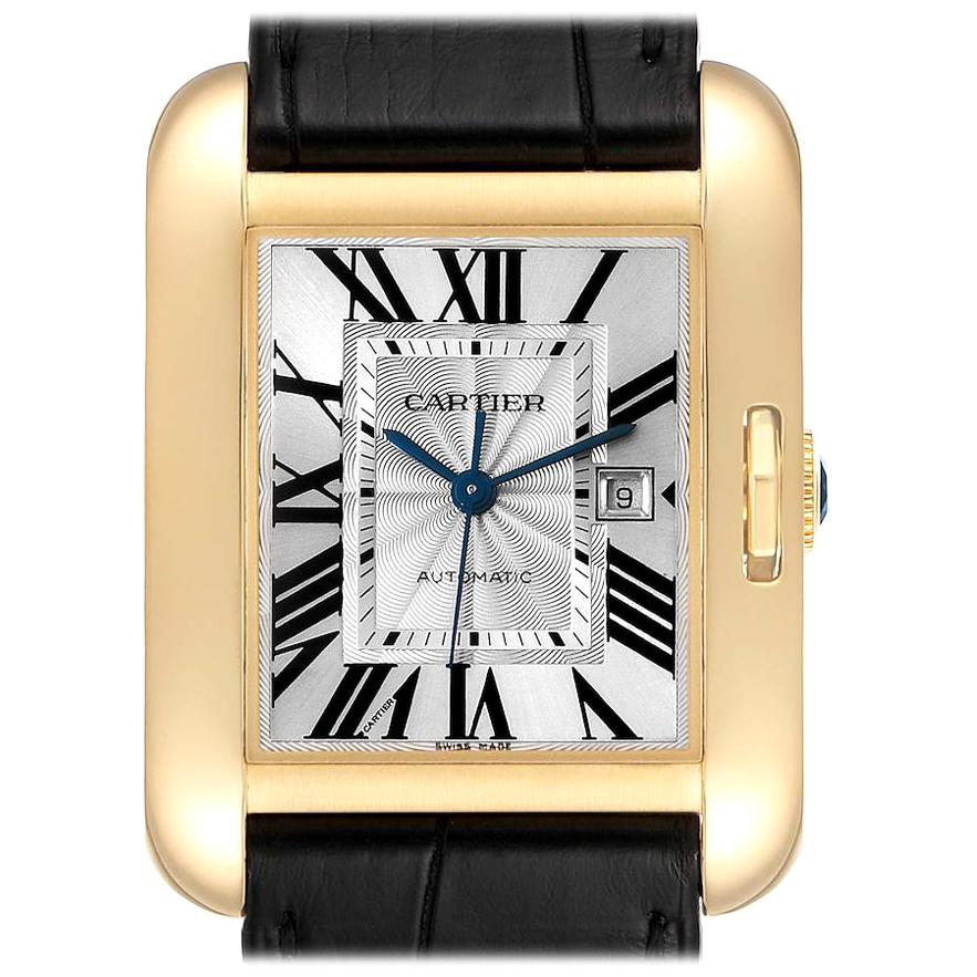 Cartier Tank Anglaise Yellow Gold Ladies Watch W5310030 Box Papers