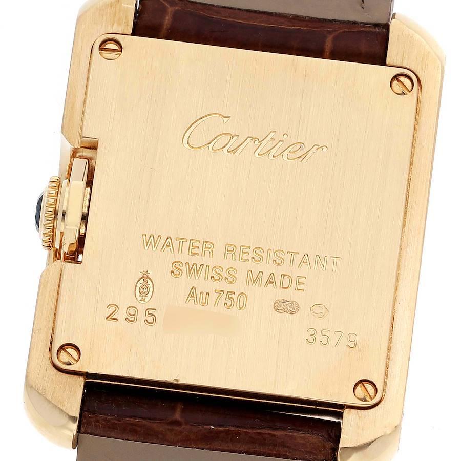 Cartier Tank Anglaise Yellow Gold Silver Dial Ladies Watch W5310028 1