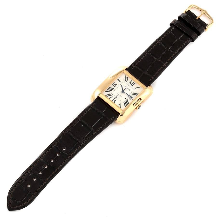 Cartier Tank Anglaise Yellow Gold Silver Dial Mens Watch W5310030 For ...