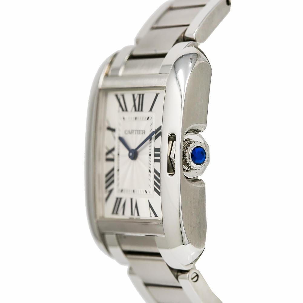 Cartier Tank Anglaise4554, Dial Certified Authentic In Excellent Condition For Sale In Miami, FL