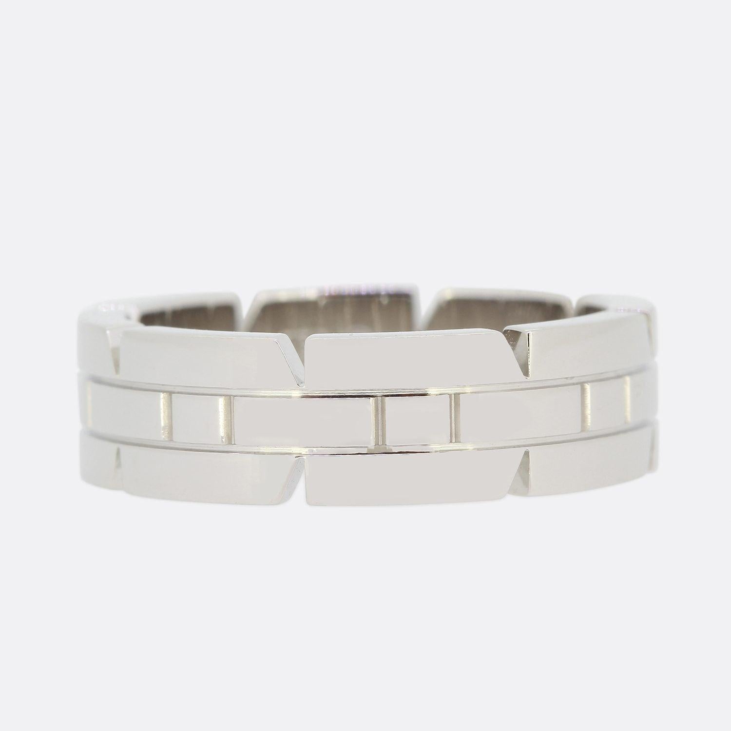 Women's Cartier Tank Band Ring Size N (54) For Sale
